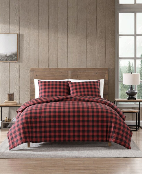 Mountain Plaid Duvet Cover Set, Full/Queen