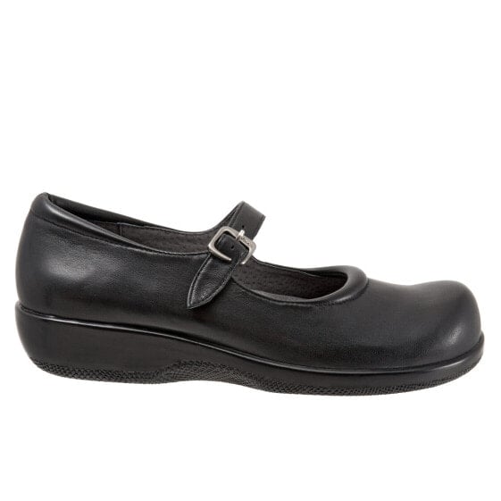 Softwalk Jupiter S1948-481 Womens Black Narrow Mary Jane Flats Shoes
