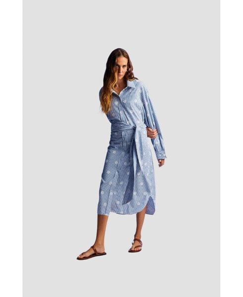 Women's Belted Shirt Dress