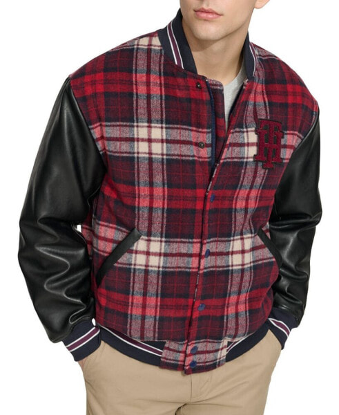 Men's Wool Mix Logo Varsity Jacket