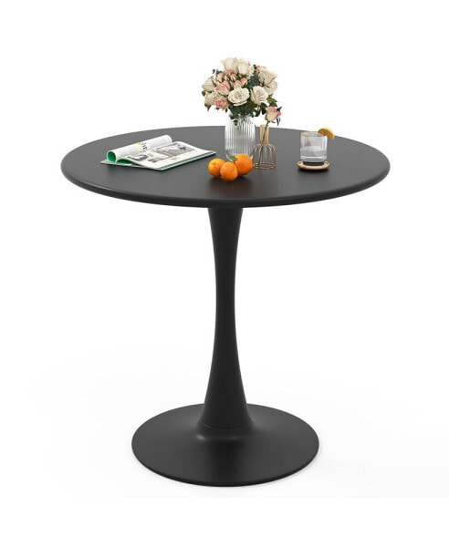 31.5" Round Dining Table with Anti-Slip PP Ring Modern Bistro Table for Dining Room