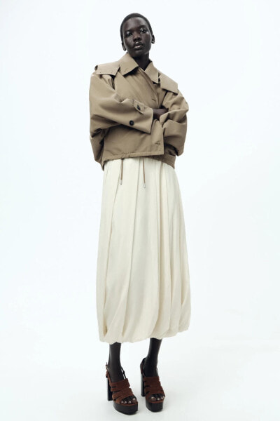 ZW COLLECTION SHORT HOODED TRENCH COAT