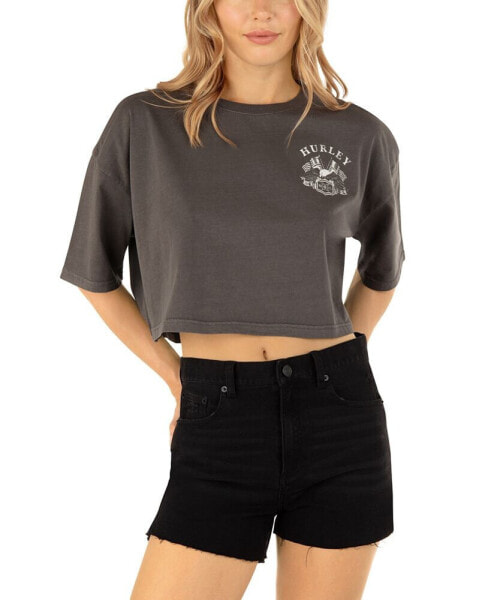 Juniors' Brooklyn Boyfriend Crop Tee