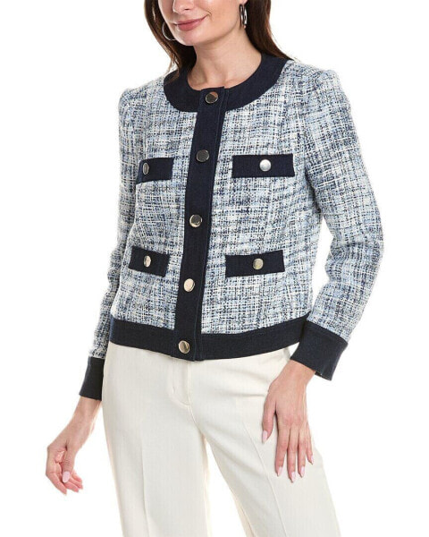 Anne Klein Button Front Jacket Women's