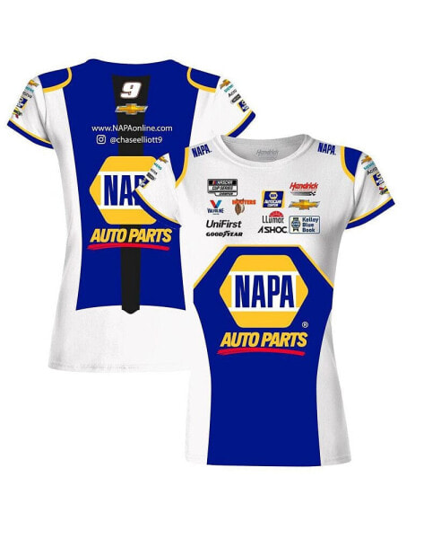 Women's White Chase Elliott NAPA Sublimated Uniform T-shirt