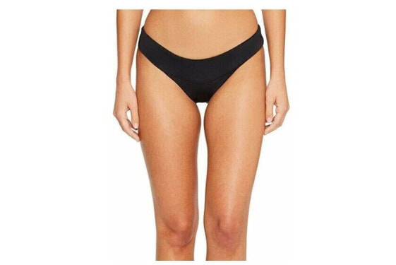 Becca Cinched Back Banded Black Splash Swimwear Hipster Bottoms sz. S 167067