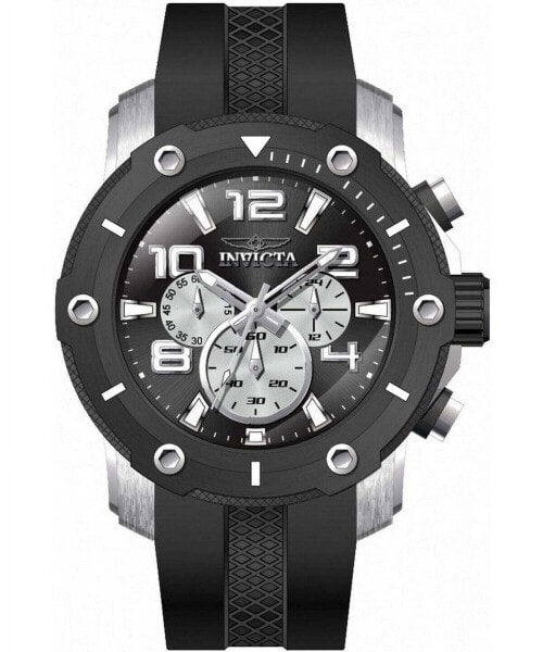 Invicta Pro Diver Chronograph Silicone Strap Black Dial Quartz 45739 100M Men...