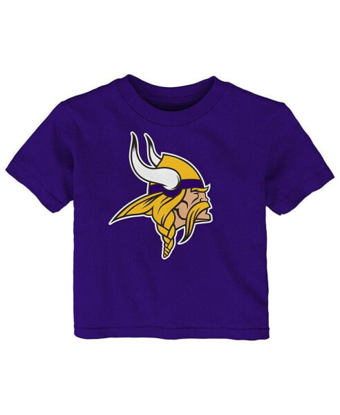 Baby Boys and Girls Purple Minnesota Vikings Primary Logo T-shirt