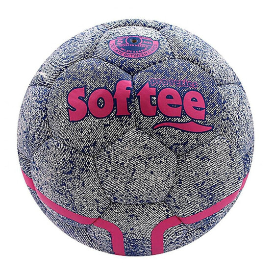 Мяч футбольный синтетический Softee DENIM 80663 розовый (5)