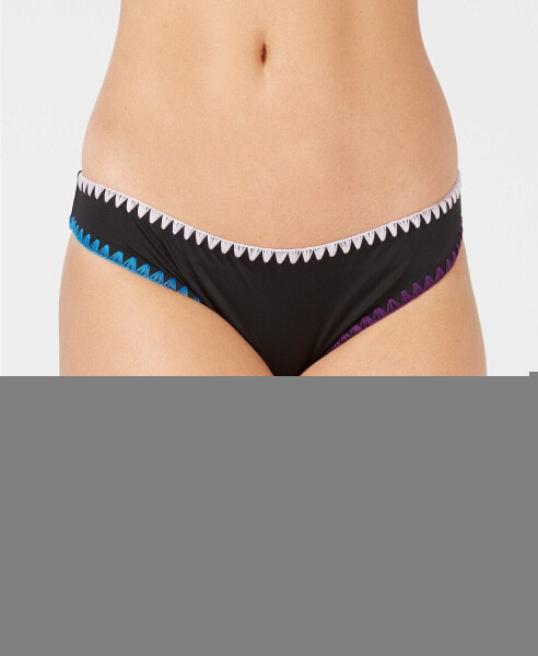 Bar Iii 262270 Women Stitched Bikini Bottoms Swimwear Black Size Large