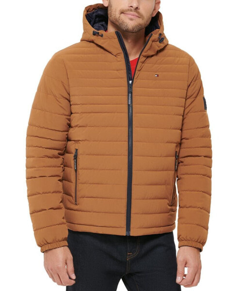 Men's Stretch Quilted Hooded Jacket