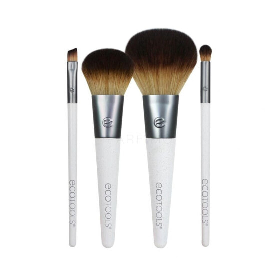 EcoTools Brush On-The-Go Style Kit 1 St. pinsel für Frauen Make-up-Pinsel Complexion Blending 1 St. + Make-up-Pinsel Mulltitasking Blush 1 St. + Make-up-Pinsel Micro Crease 1 St. + Make-up-Pinsel Angled Liner 1 St. + Kosmetiktasche