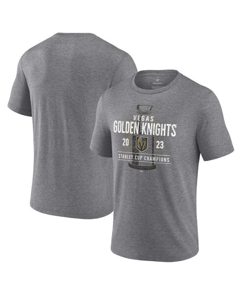 Men's Heather Gray Vegas Golden Knights 2023 Stanley Cup Champions Shootout Tri-Blend T-shirt