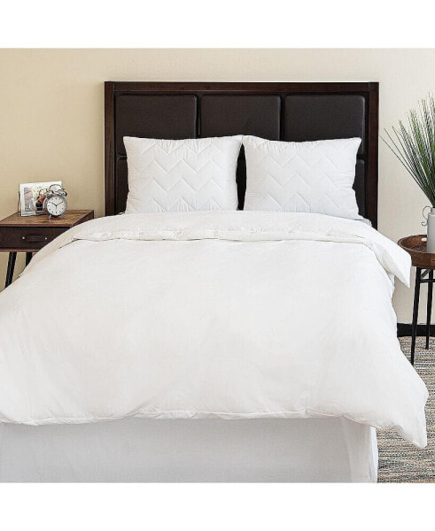 100% Premium Cotton Duvet Cover - Soft, Comfortable, and Allergy Free - 200 Thread Count - Twin Size (68 X 86)