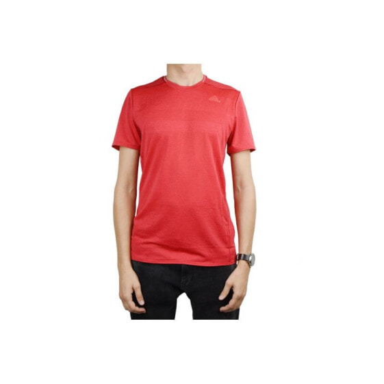 Мужская футболка спортивная  красная однотонная для футбола Adidas Supernova Short Sleeve Tee M S94378 czerwone S
