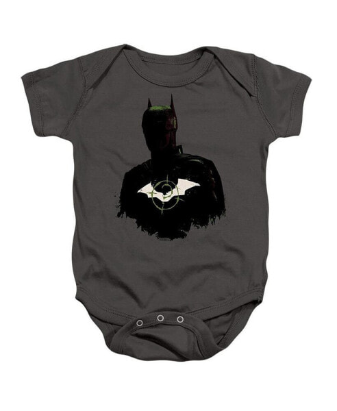 Baby Girls The Baby Silhouette With Riddler Logo Snapsuit