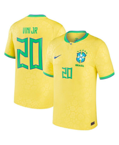 Men's Vinicius Junior Yellow Brazil National Team 2022/23 Replica Home Jersey