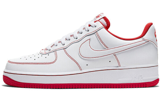 Nike Air Force 1 Low 缝线 防滑 低帮 板鞋 男女同款 红白