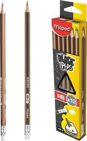 Maped Ołówek z gumką Blackpeps HB (12szt) MAPED