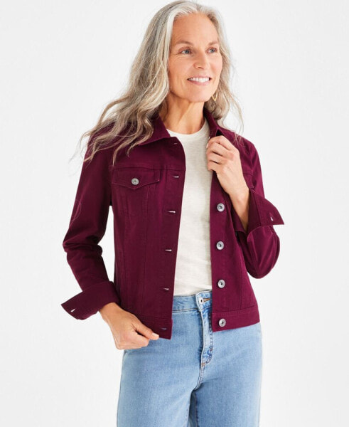 Women's Classic Denim Jacket, Regular & Petite, Created for Macy's