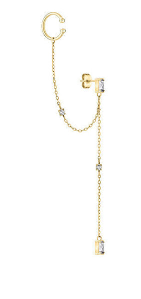 Luxury gold-plated single earrings TJ-0130-E-70