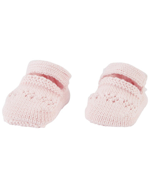 Baby Crochet Mary Jane Booties NB