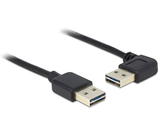 Delock 85176 - 0.5 m - USB A - USB A - USB 2.0 - Male/Male - Black