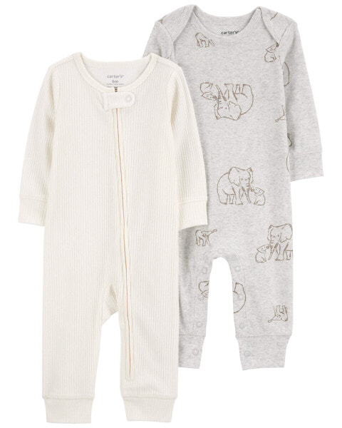 Baby 2-Pack Jumpsuits 6M