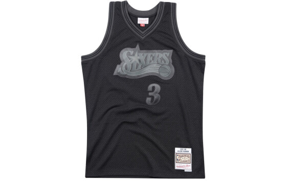 Mitchell & Ness NBA 复古运动球衣 Swingman球迷版 97-98赛季 费城76人 3号艾弗森 男款 黑色 / Баскетбольная жилетка Mitchell Ness NBA Swingman 97-98 76 3 BA8A2L-P76-K-MLN