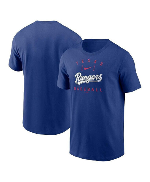 Men's Royal Texas Rangers Home Team Athletic Arch T-Shirt