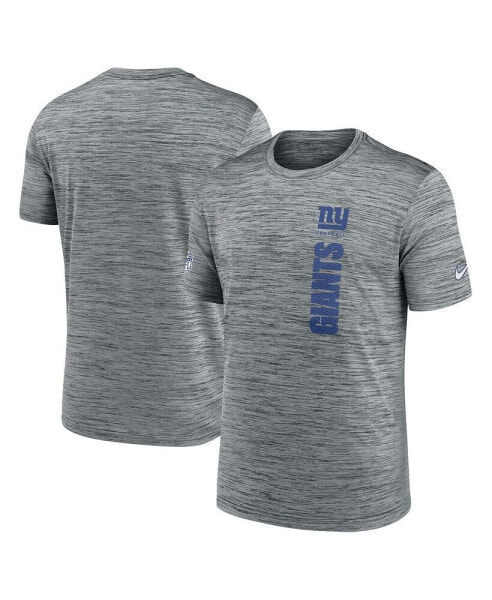 Men's Gray New York Giants 2024 Sideline Velocity Performance T-Shirt