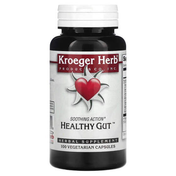 Пробиотики для здоровья пищеварительной системы Kroeger Herb Co Healthy Gut, 100 Вегетарианских Капсул