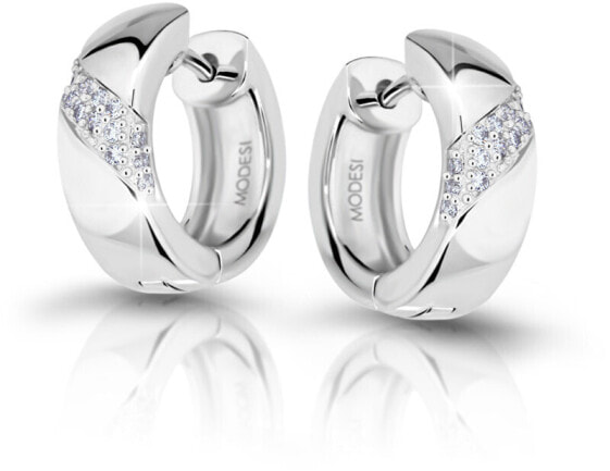 Silver earrings with cubic zirconia M23037