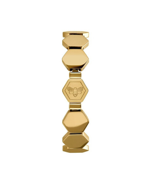 Women's Honeycomb Gold-Plated Cuff Bracelet