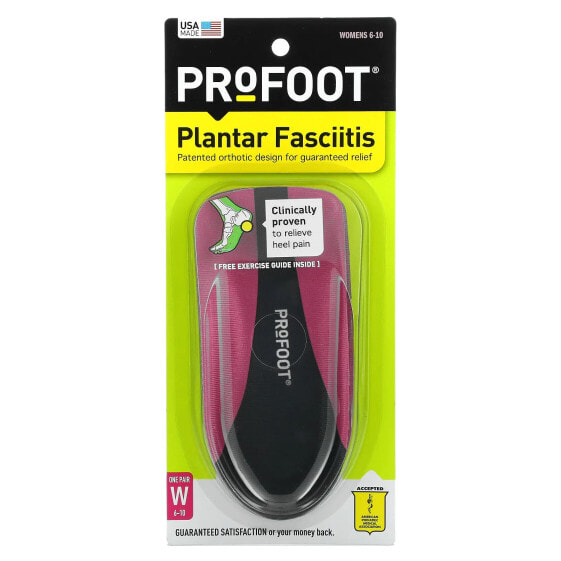 Ортопедические стельки PROFOOT Plantar Fasciitis, Женские 6-10, 1 Пара