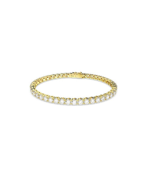 Crystal Round Cut Matrix Tennis Bracelet