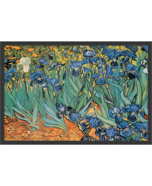 Garden Of Irises By Vincent Van Gogh- Framed Art Print