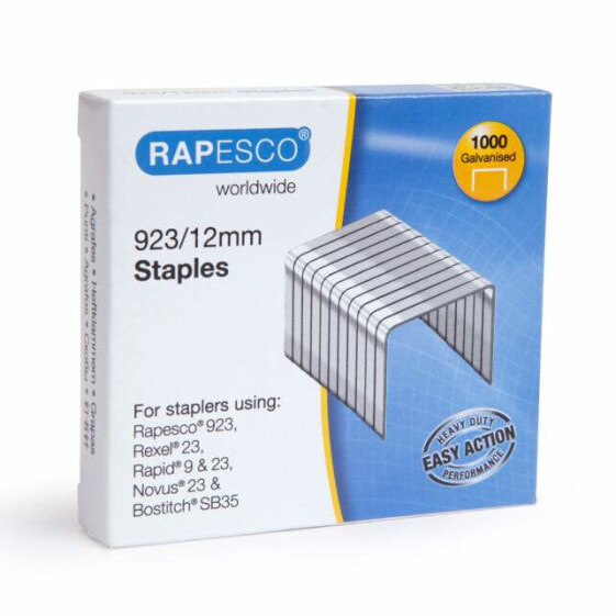 Rapesco 1238 - Staples pack - 1.2 cm - 1000 staples - Steel - Aluminum - 119 pc(s)