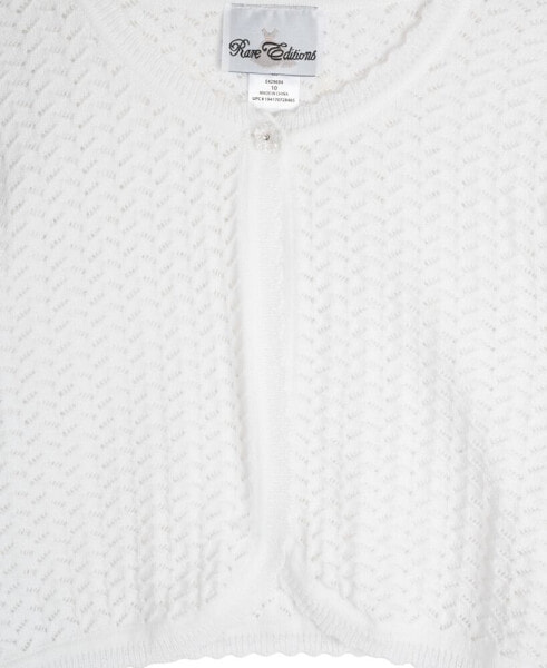 Big Girls Crochet Cardigan Sweater