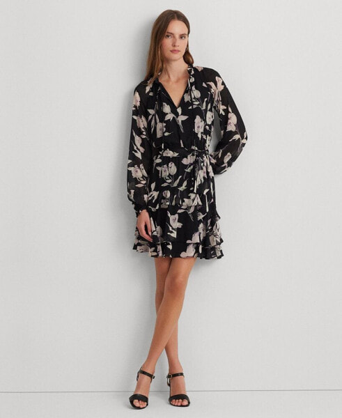 Women's Floral Fit & Flare Dress, Regular & Petite