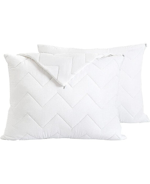 Quilted Waterproof and Hypoallergenic Pillow Covers - King Size - 4 Pack