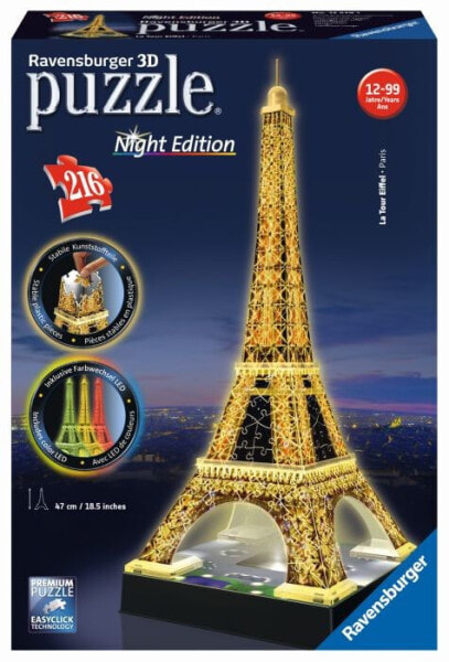 Pz. 3D Eiffelturm bei Nacht 216T