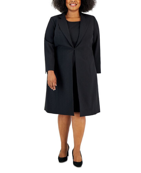 Plus Size Topper Jacket & Sheath Dress Suit