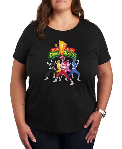 Trendy Plus Size Power Rangers Graphic T-shirt