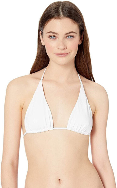 Volcom Women's 181440 Junior's Triangle Bikini Top Swimwear White Size L