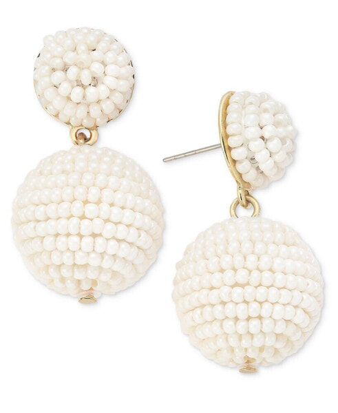 Seed Bead Embellished Drop Earrings, Created for Macy's