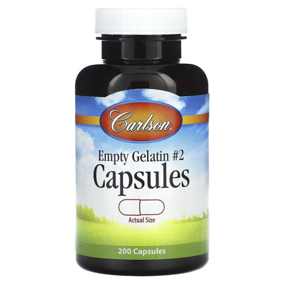 Empty Gelatin Capsules #2 , 200 Capsules