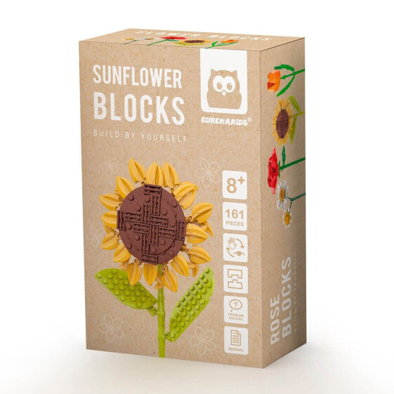 EUREKAKIDS Classic flowers building blocks - sunflower 161 pieces