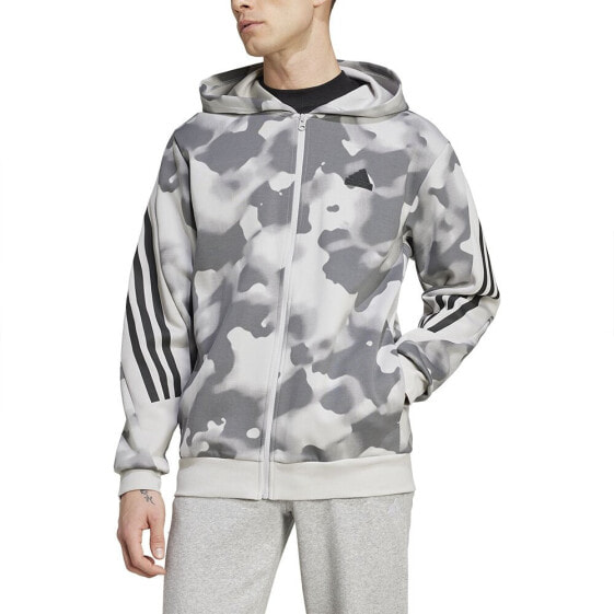 ADIDAS Future Icons 3 Stripes Allover Print full zip sweatshirt