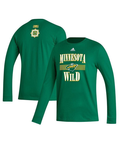 Men's Kelly Green Minnesota Wild Reverse Retro 2.0 Fresh Playmaker Long Sleeve T-shirt